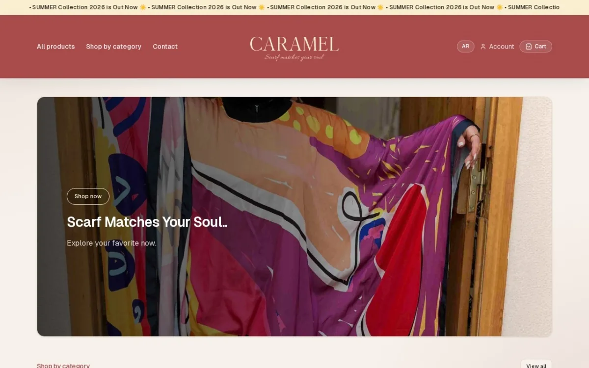 Carmel Scarf website screenshot