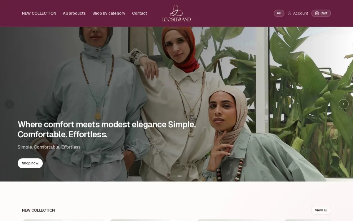 Loose Brand website screenshot