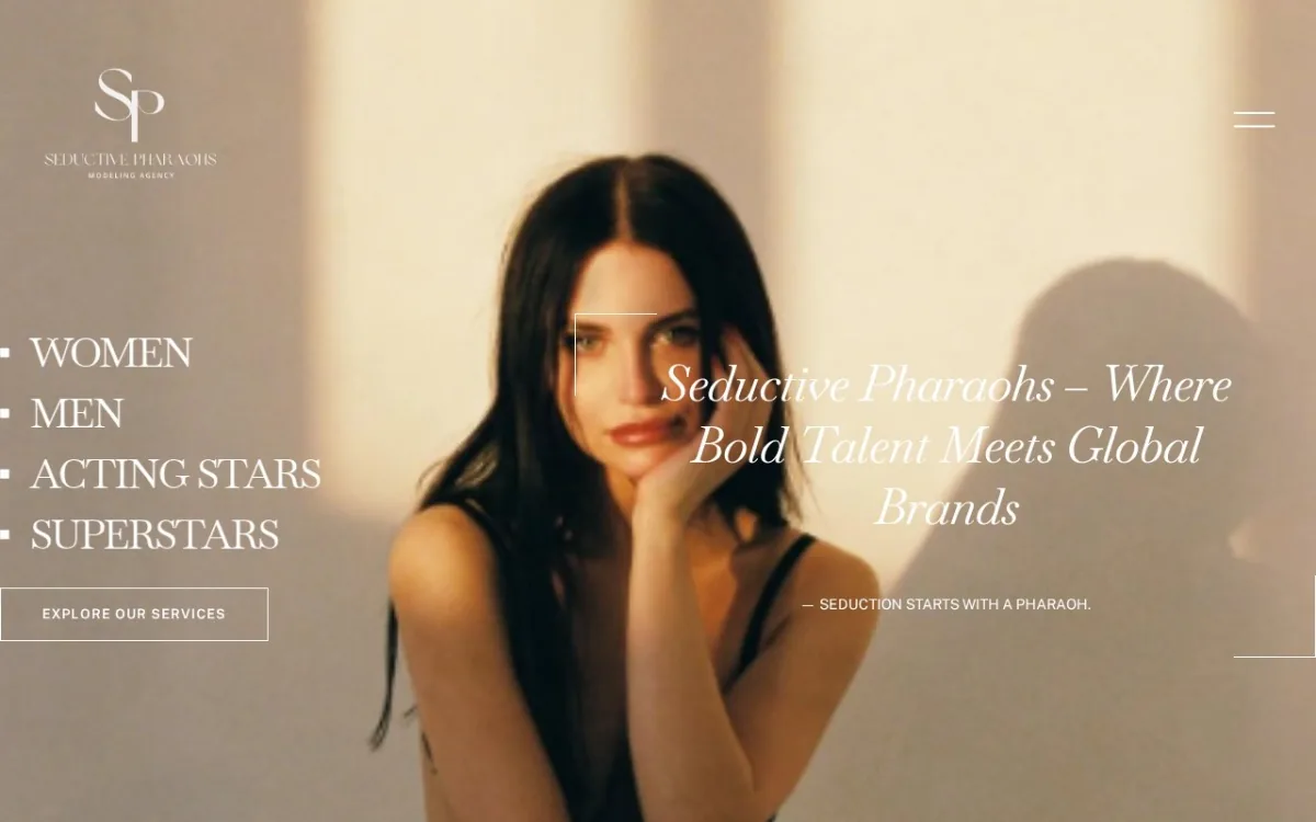 Seductive Pharaohs website screenshot