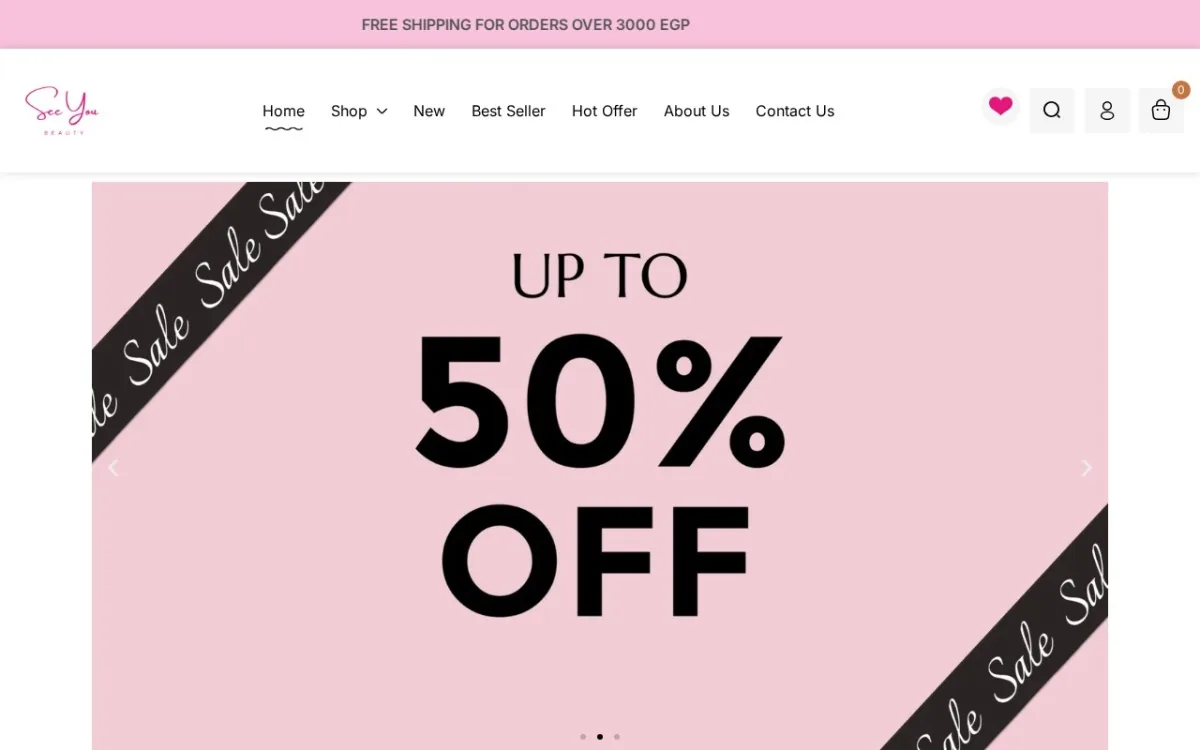 See You Beauty website screenshot
