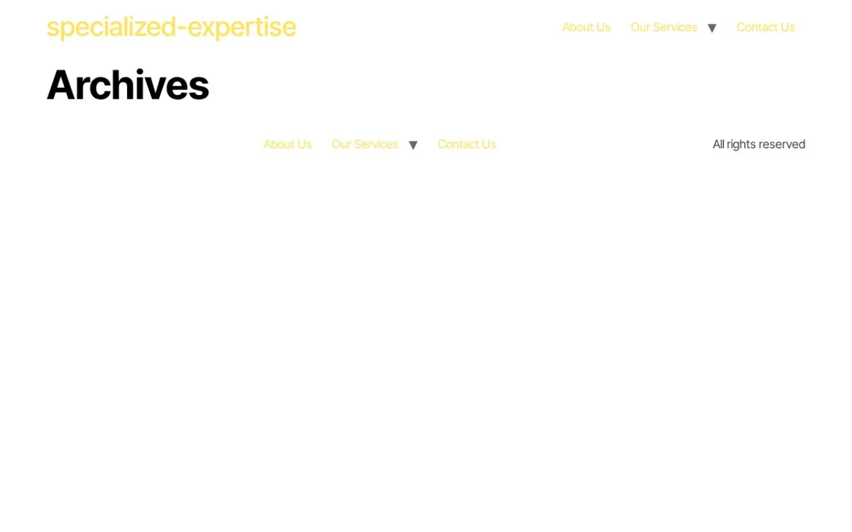Specialized Expertise website screenshot
