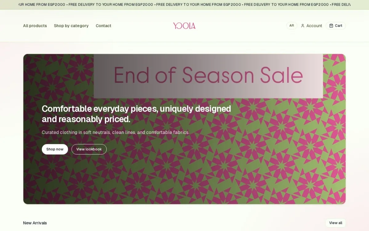 Yoola Egypt website screenshot