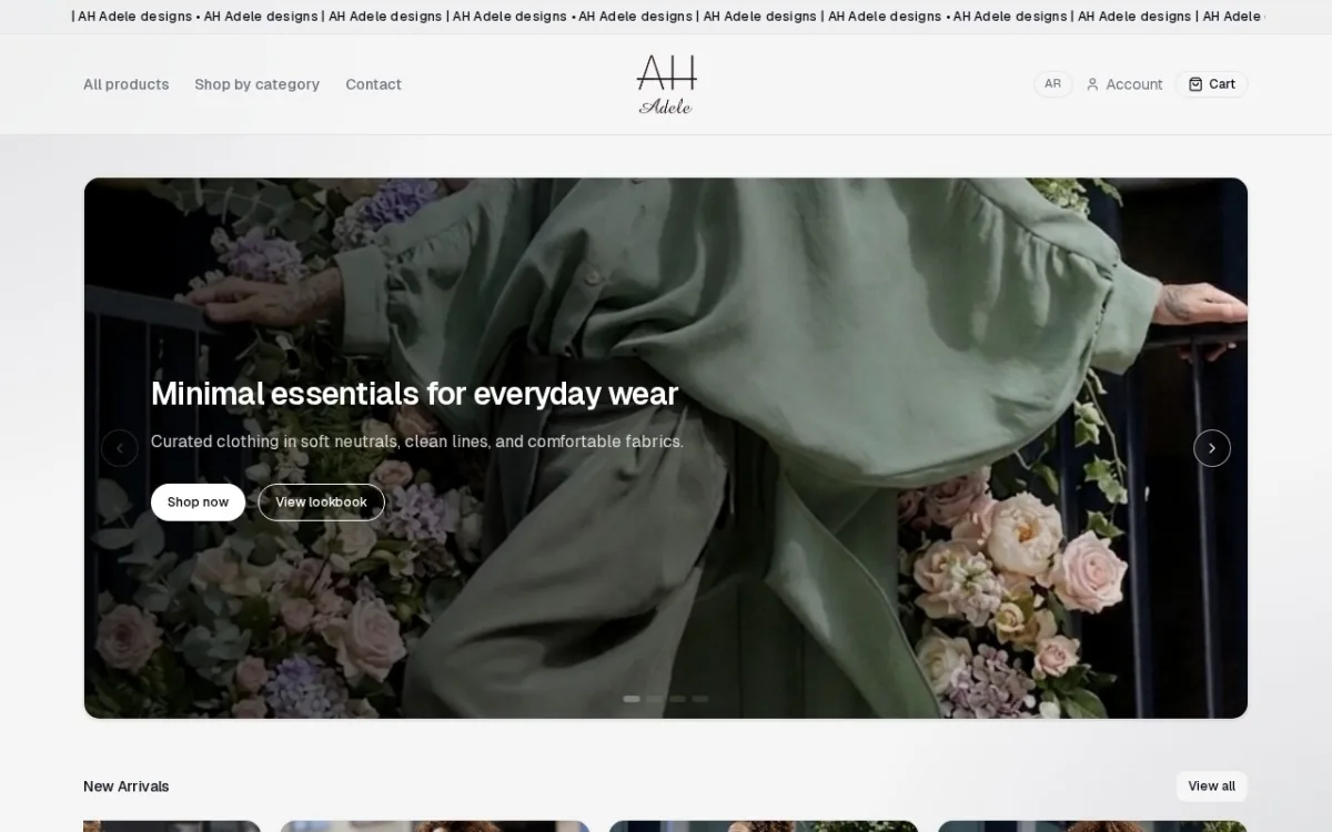 Ahadele website screenshot