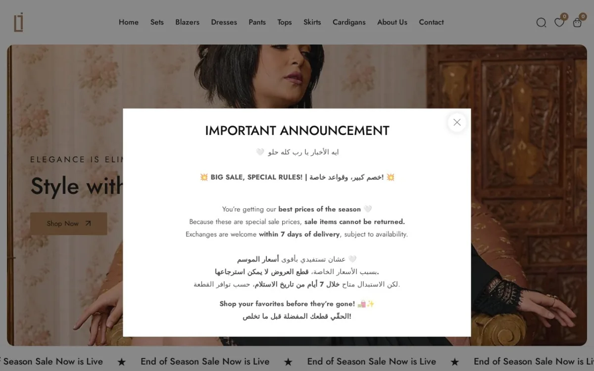 Lichi Egypt website screenshot